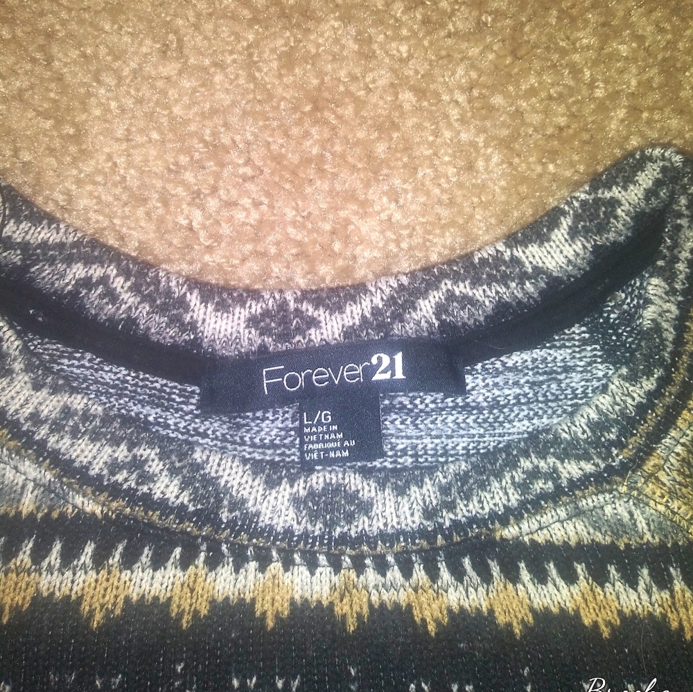 Forever 21 Ski Sweater Size L EUC - Picture 2 of 2